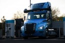 Freightliner eCascadia autonomous demonstrator vehicle
