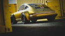 Electric Porsche 911 rendered with 930 influences by Matteo Gentile