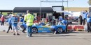 Team Entropy Racing's EVSR electric race car performs first-ever battery-swap pit stop in the history of the 25 Hours of Thunderhill race