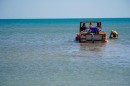 Electric and waterproof 1978 Toyota Land Cruiser drove across Darwin Harbour