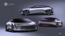 Volkswagen e-Scrirocco rendering
