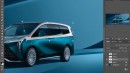 Electric Volvo MPV China CGI EV transformation by Theottle