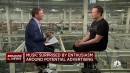 Elon Musk during the interview with CNBC's David Faber