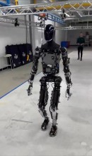 Tesla Optimus bot walks naked