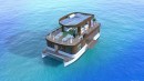 ELYT custom cat is a luxury floating villa that will charter in Bora Bora