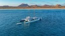 Converted catamaran Energy Observer, which has just completed an emissions-free crossing of the Atlantic