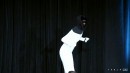 Tesla put a thin dancer on Spandex to present a humanoid robot (or to joke about the tech)