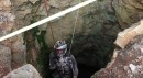 Rider falls into mine shaft