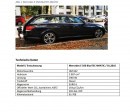 Specifications of the tested vehicle