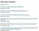 The latest press releases from the EPA website. You can see a sudden stop on an active website