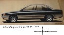 Original BMW E34 5 Series Sketch
