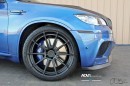 Estoril Blue BMW E72 X6 M on Black ADV.1 Wheels
