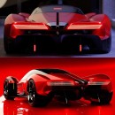 Nike hypercar, Ferrari Simmetria, Mercedes-Benz supercar renderings