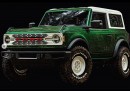 2022 Ford Bronco Heritage Edition in Everglades Green rendered by lbracket on Instagram