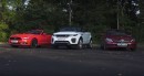 Evoque Cabrio Takes on C-Class and Mustang in Weird Convertible Comparison