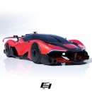 EH Storm F1 electric hypercar rendering by Emre Husmen