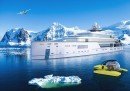 Concept explorer megayacht has global range and all the comforts of a white boat