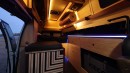 Exquisite Off-Road Camper Van Features an Exotic Wood Interior and a Panoramic Loft Bed