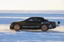 Bentley Supersports Convertible on the Ice Track