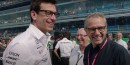 F1 CEO Stefano Domenicali and Toto Wolff
