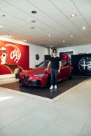 Valtteri Bottas and his Alfa Romeo Giulia GTAm
