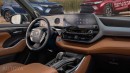 2024 Toyota Highlander rendering by AutoYa Interior