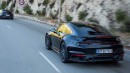 Porsche 992 Turbo development drive in France