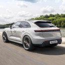 Porsche Macan EV rendering by kelsonik for Kolesa