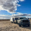 Family of four lives full-time on the road, in an Airstream + RAM rig with off-grid capabilities