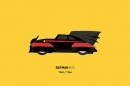 Famous Batmobiles as Minimalist Prints