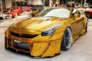 Famous "Engraved Gold" Nissan GT-R Widebody for Sale, Looks Like an Opulant JDM Supercar