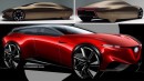 Alfa Romeo Stelvio EV & Citroen SM renderings on car.design.trends