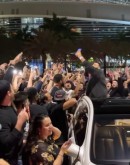 DJ Khaled Stands on Maybach 62 Landaulet Surrounded by Fans