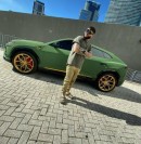 Farruko's Lamborghini Urus, Green Wrap