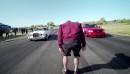 Hellcat-swapped Rolls-Royce Silver Shadow II against their 700-hp 2JZ-swapped Ford Lightning