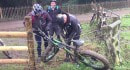 Bicycle caught in electric fence