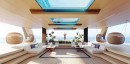 Thalassa luxury superyacht with expansive beach club