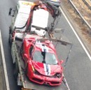 Ferrari 458 Speciale Crashes in the Rain: UK