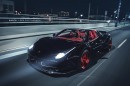 Ferrari 458 Spider with Liberty Walk Kit and Candy Apple Red Wheels