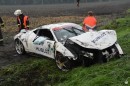 Ferrari 458 Crashes in the rain: Germany