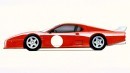 Ferrari 512 BB LM original sketch