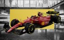 Scuderia Ferrari F1-75 car with Monza 100th anniversary livery