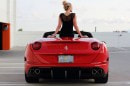 Ferrari California T and Sexy Blonde Create Modern Pinup Art