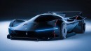 Ferrari EV hypercar rendering by wizart_concepts