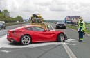 Ferrari F12 Berlinetta Crashed on German Autobahn