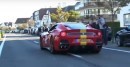 Ferrari F12 TdF vs Lamborghini Aventador SV Sound Battle