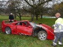 Ferrari F40 crash