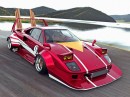 Ferrari F40 Kaido Racer Bosozoku JDM-style rendering by abimelecdesign