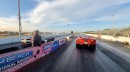 Ferrari F8 Tributo meets 488 Pista on the drag strip