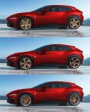 Ferrari Purosangue rendering by HRE and ANRKY Wheels